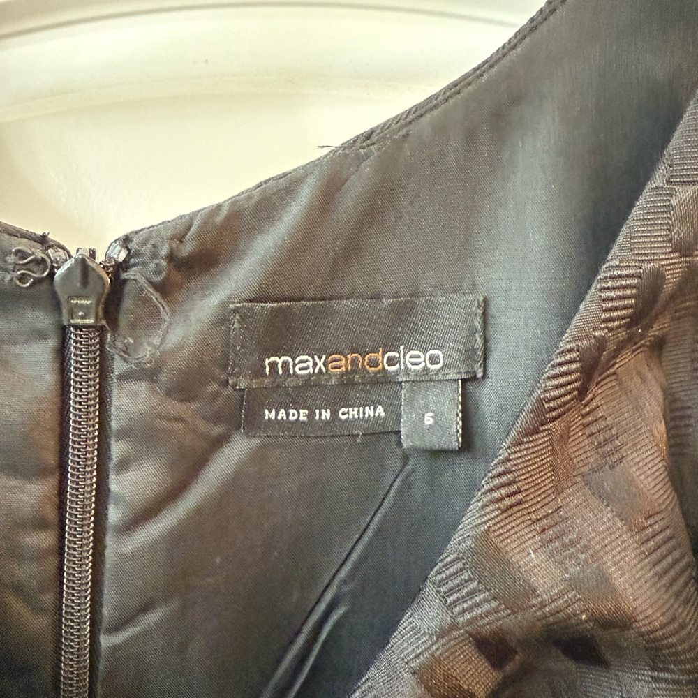 Max & Cleo Black A-Line Mini Dress Scoop Neck - Picture 2 of 5